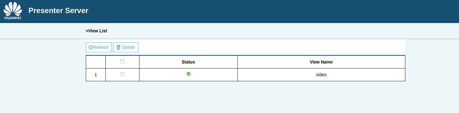 Presenter-Server-interface